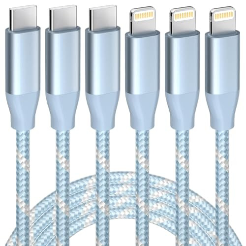 USB C to Lightning Cable 3 Pack
