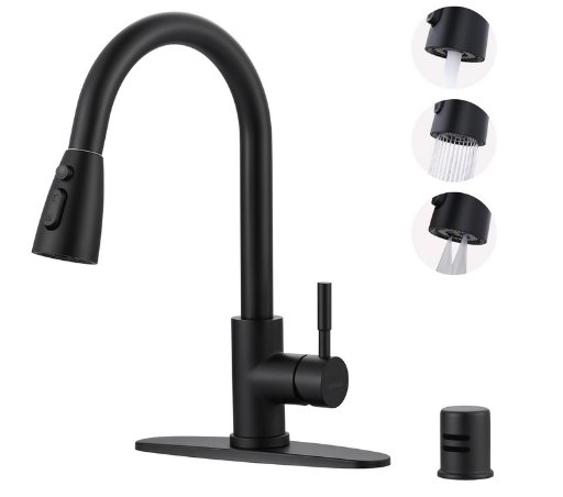 WOWOW Stainless Steel Kitchen Sink Faucet and Dishwasher Air Gap Kits