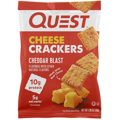 Quest Nutrition Cheese Crackers, Cheddar Blast, 12 Count
