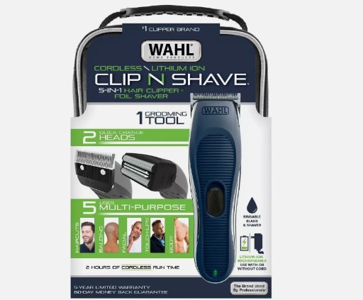 Wahl Clip & Shave Cordless Rechargeable Hair Clipper