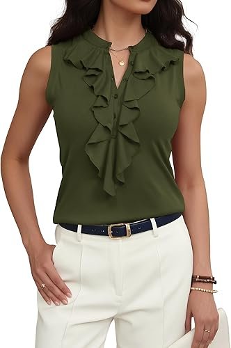Meetrendi Women's Sleeveless Work Blouses