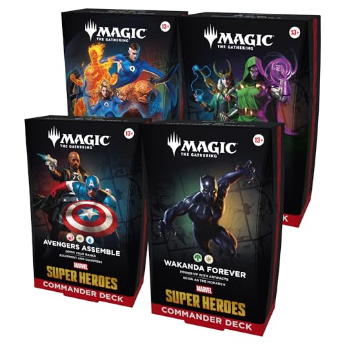 Magic: The Gathering Marvel Super Heroes Commander Deck Bundle