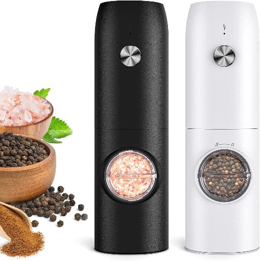 Rechargeable Electric Salt and Pepper Grinder Set