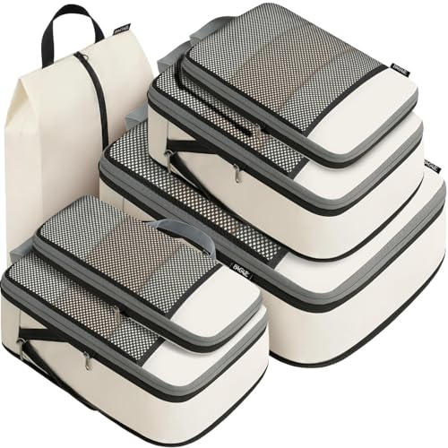 Bagail 6-Pack Compression Packing Cubes