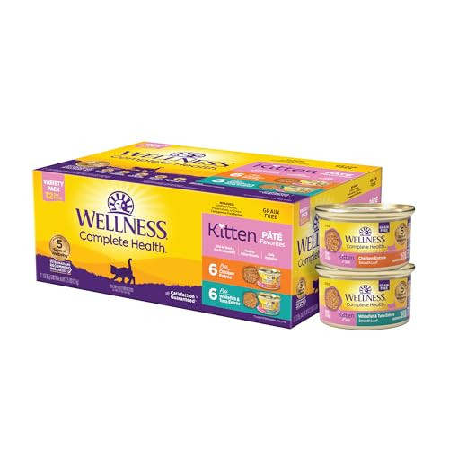 12 Pack of Wellness Complete Health Grain-Free Wet Canned Kitten Food, 3 Oz. Cans