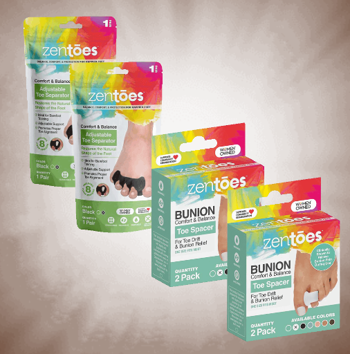 ZenToes Adjustable Toe Separators & Bunion Correctors 8-Pack