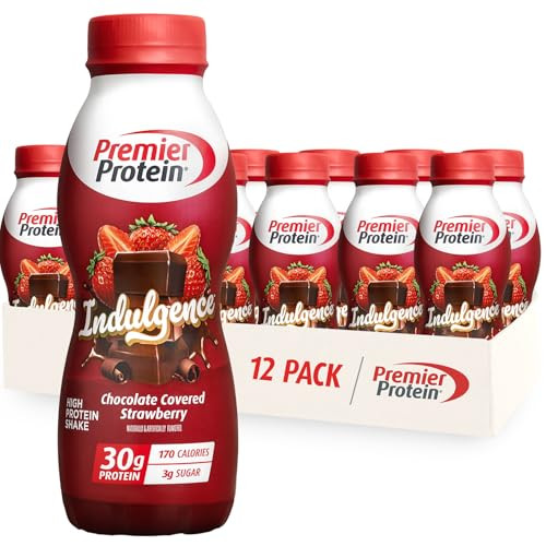 12 Pack of Premier Protein Indulgence Chocolate Covered Strawberry  Protein Shake, 11.5 Fl. Oz.