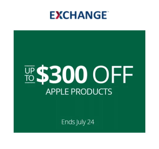 AAFES Apple Sale for Military Members