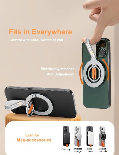 Magnetic Phone Grip Holder for MagSafe Ring