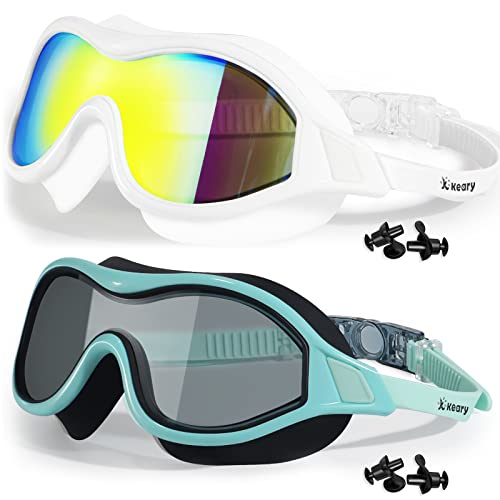 Swim Goggles for Adults & Youth 2-Pack