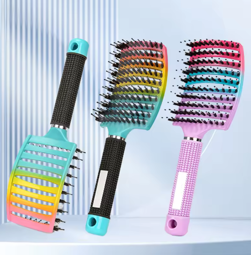 Detangling Curved Vented Boar Bristle Hair Brush