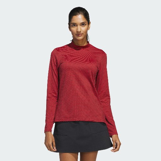 Adidas Women's Beyond Two-Tone Mesh Mock Shirt