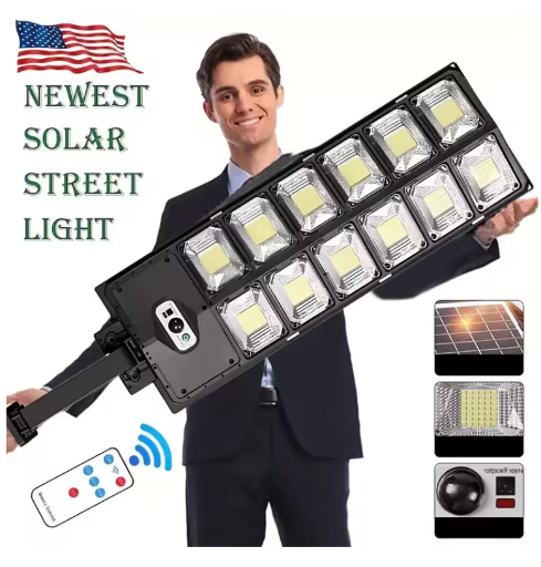 504LED Ultra-Bright Solar Street Light with Wide Angle Motion Sensor