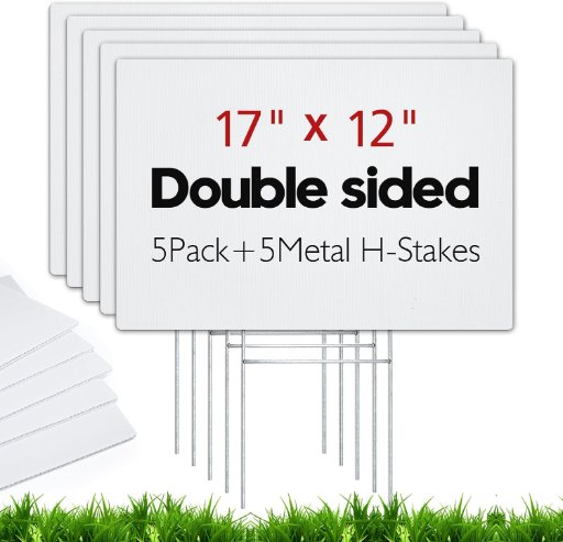 Blank Yard Signs 5-Pack