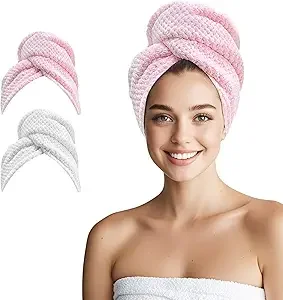 HiChiclife Microfiber Hair Towel Wrap