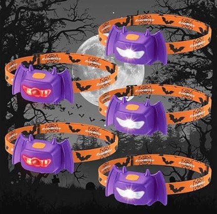 EverBrite Halloween Bat Headlamps, 5 Pack