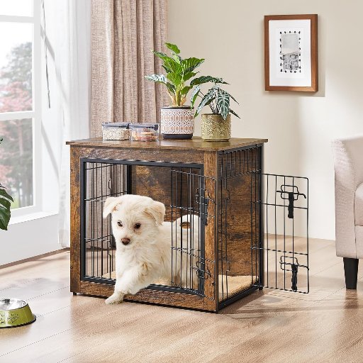 Yaheetech 27.5" Dog Crate Furniture with Cushion