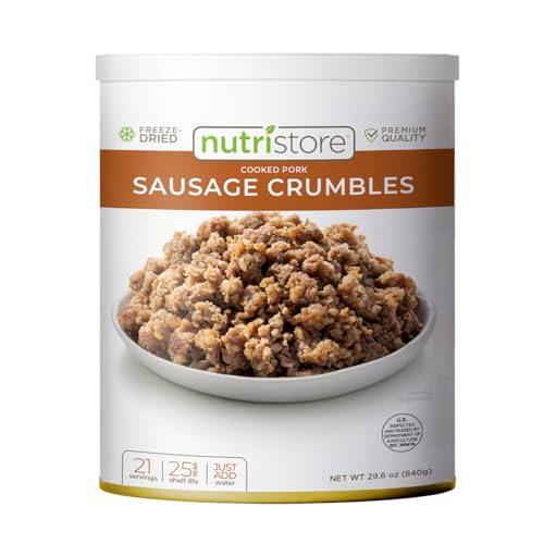 Nutristore Freeze Dried Sausage Crumbles, 29.6 Oz