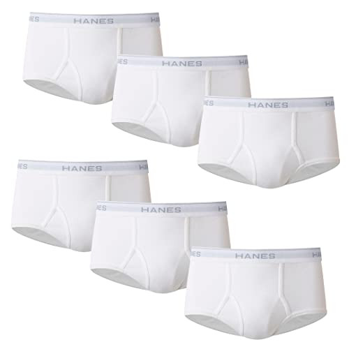 Hanes Men's Moisture-Wicking Cotton Briefs 6-Pack