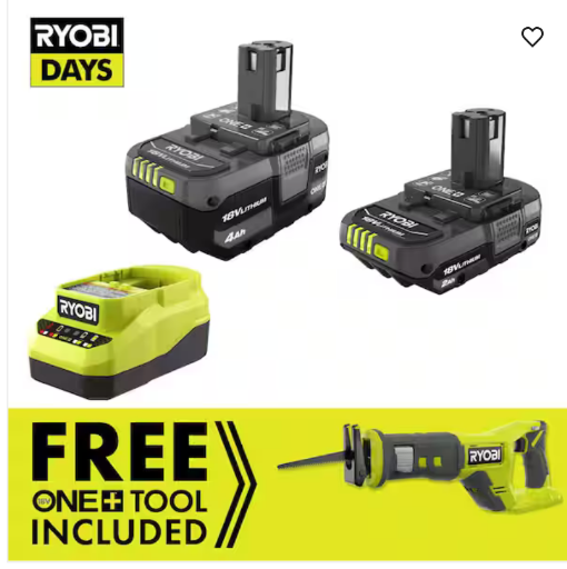 RYOBI ONE+ 18V Cordless Reciprocating Saw Kit