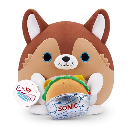 Snackles Series 2 Puppy & Sonic Burger Plush Toy