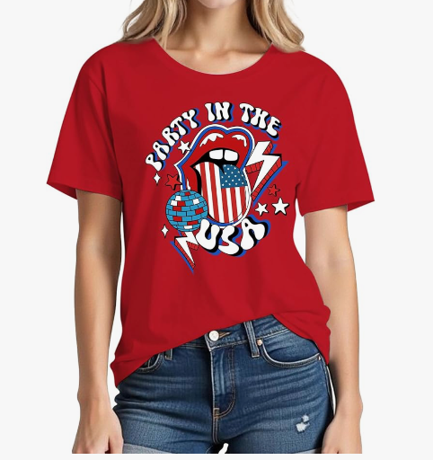 Women's USA American Flag Tee