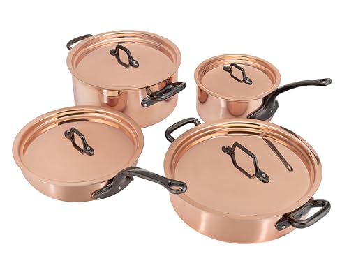 Matfer Bourgeat Copper Cookware Set, 8-Piece