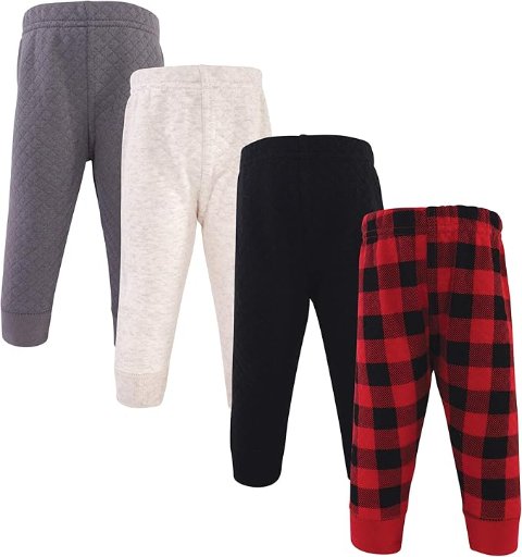 Hudson Baby 4-Pack Quilted Jogger Pants