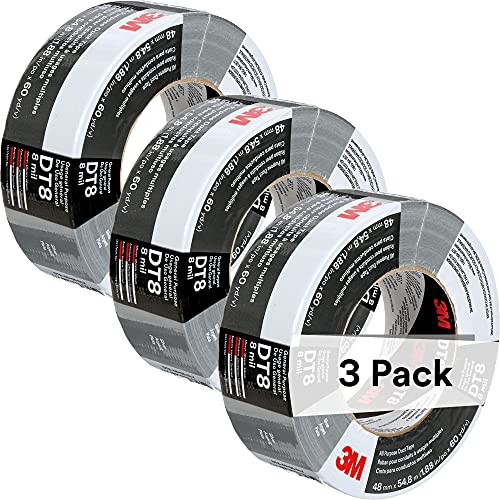 3-Pack 3M Duct Tape DT8 (Silver)