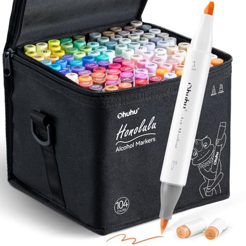 Ohuhu 104-Color Dual Tip Art Markers