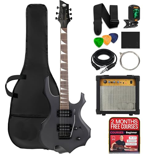 Pyle Heavy Metal EG Fire Electric Guitar Axe Kit