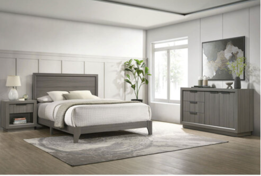 Elements Darien Bedroom Set with Queen Bed, Dresser & Nightstand