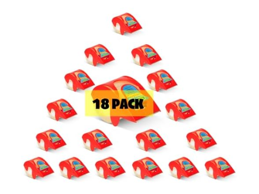 Tafomega Quiet Release Clear Packing Tape with Dispenser, 18-Pack
