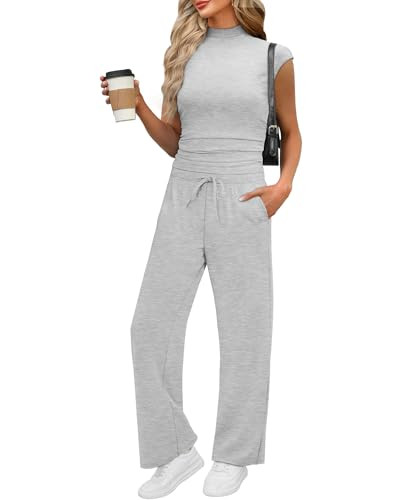 XieerduoTwo Piece Wide Leg Lounge Sets