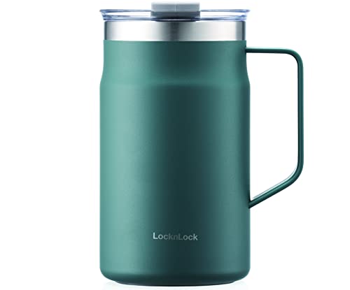 LocknLock Metro 20-Ounce Double Wall Insulated Stainless Steel Mug (Dark Green)