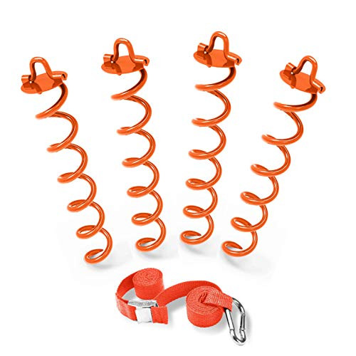 ABCCANOPY Spiral Ground Anchor with Straps
