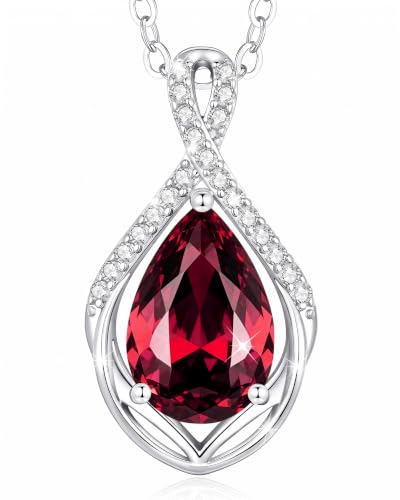 CDE Infinity Teardrop Birthstone Necklace Adjustable Jewelry