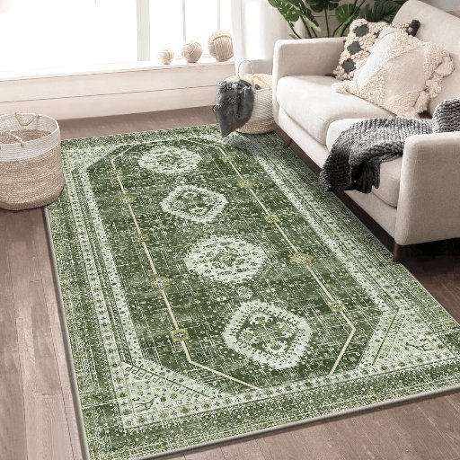 LOKHOM Washable Living Room Area Rug