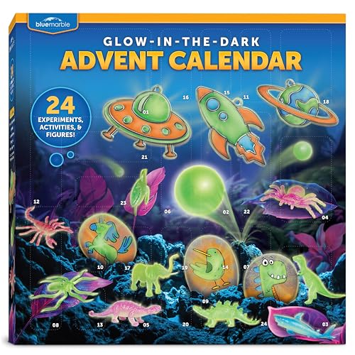 Blue Marble Glow In The Dark Countdown Advent Calendar w/ 24 Science Activities Deal