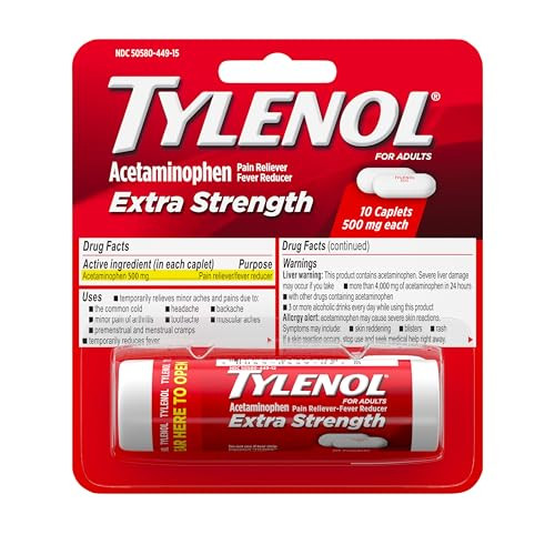 Tylenol Extra Strength Caplets Travel Size
