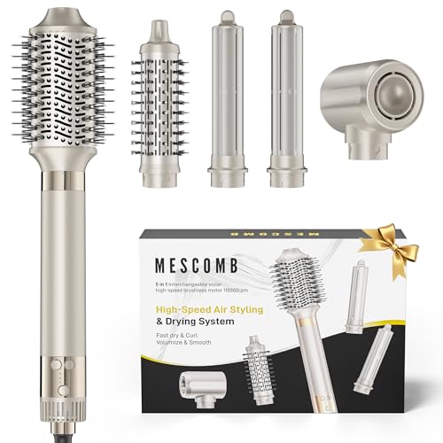 MESCOMB 5-in-1 Hot Air Styler with Auto-Wrap Curlers