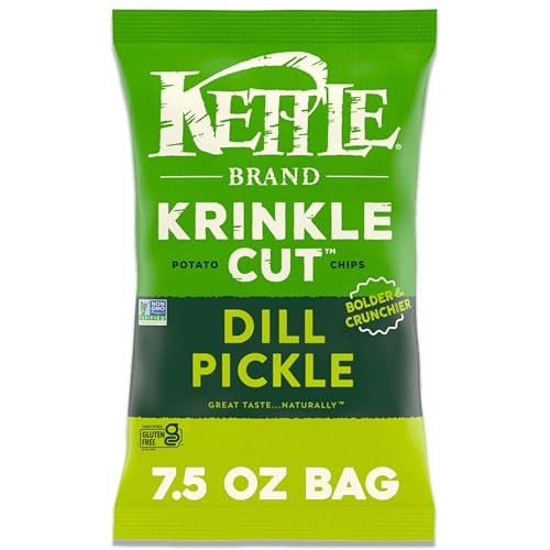 Kettle Brand Krinkle Cut Potato Chips (Dill Pickle)