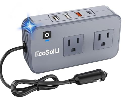 EcoSolLi 200W Car Power Inverter