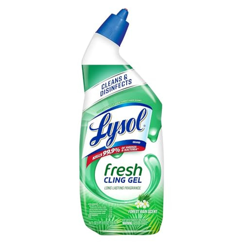 Lysol Toilet Bowl Cleaner Gel, Forest Rain Scent, 24 Oz.