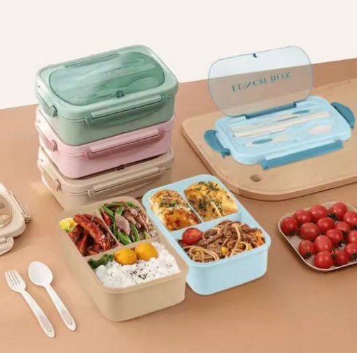 Microwave-Safe Insulated Bento Lunch Box with Utensil Set