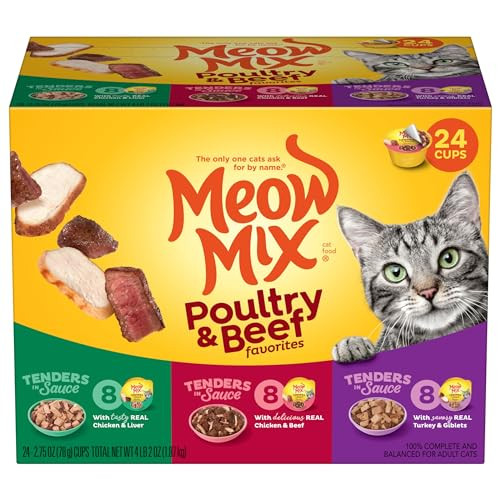 Meow Mix Tenders in Sauce Wet Cat Food Variety Pack