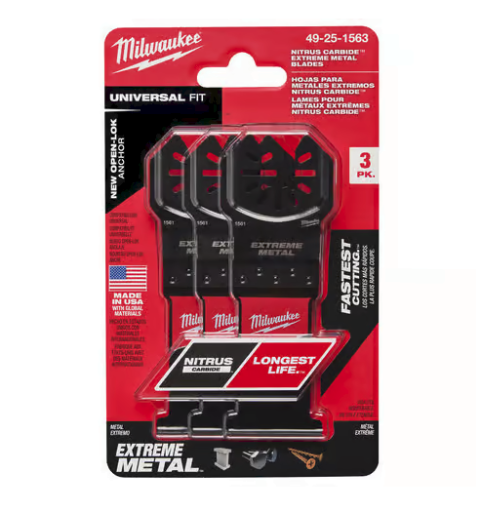 Milwaukee Nitrus Carbide Oscillating Blade 3-Pack
