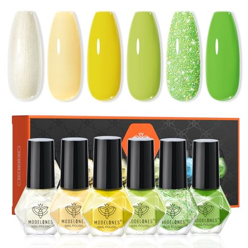 Modelones Quick Dry Nail Polish Set W/6 Colors
