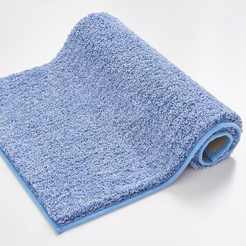 Douceur Blue Bathroom Rugs Non Slip