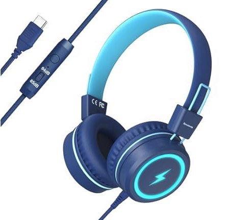 Bywulanda Kids Headphones with LED Lights